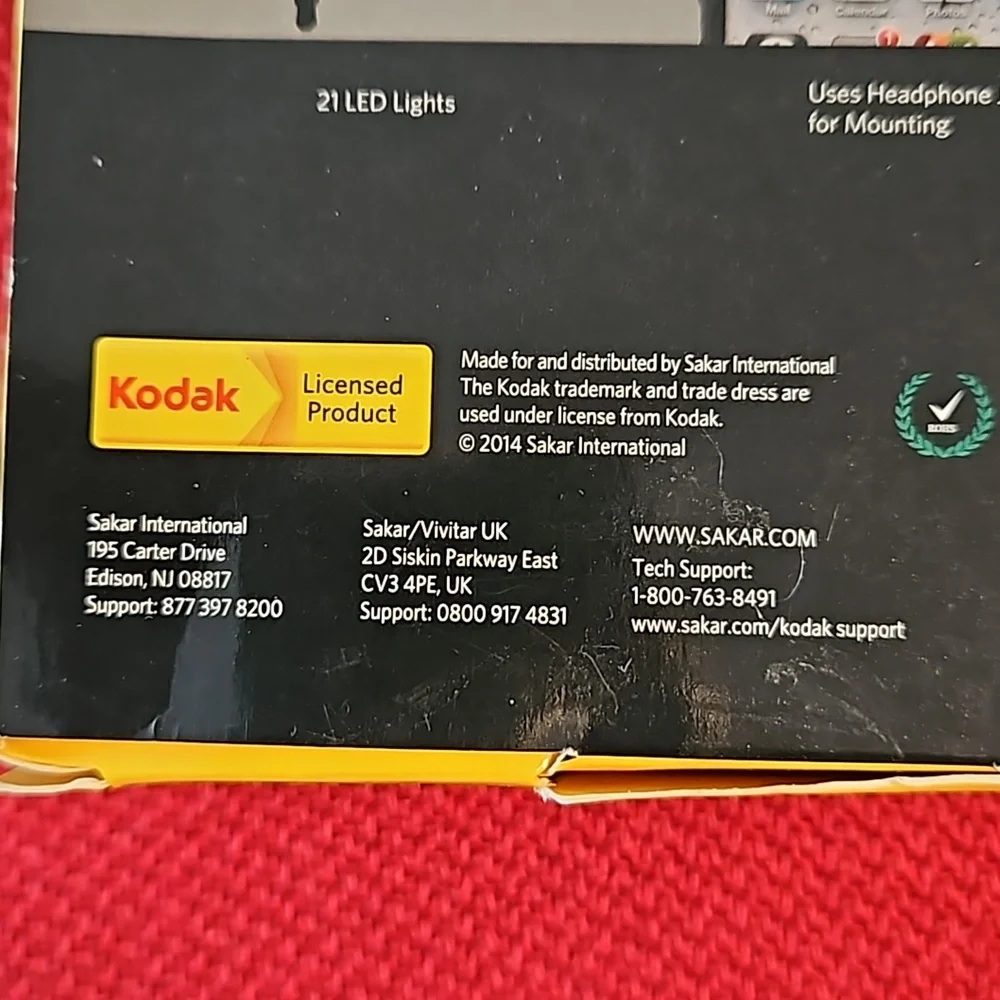 KODAK SP410 LED Light for Smartphones Hi-Power 21 LED rechargeable battery NIB